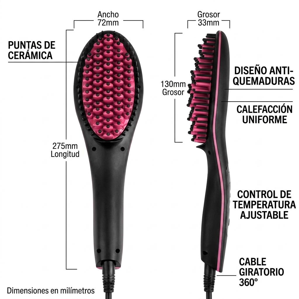 Cepillo Alisador Cerámico + ENVÍO GRATIS Y PAGA EN CASA